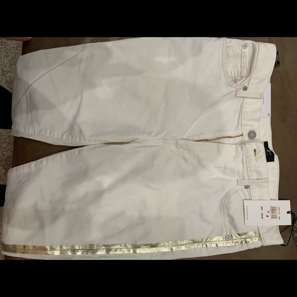 7 For All Mankind White Jeans